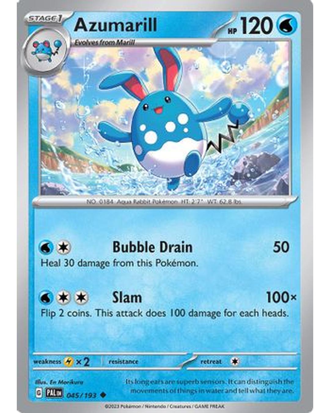 Azumarill 045/193  SV02 Paldea Evolved - Uncommon