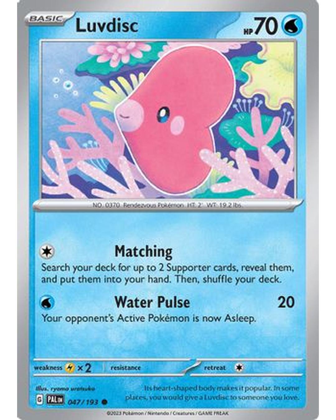 Luvdisc 047/193  - Reverse Holofoil SV02 Paldea Evolved - Common