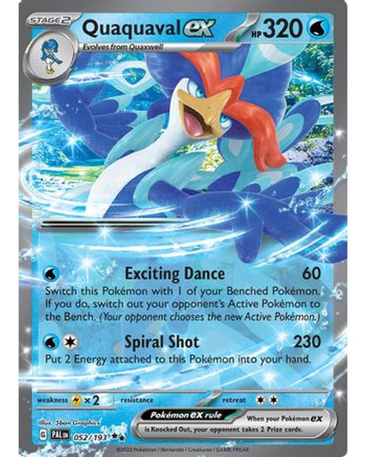Quaquaval ex 052/193  - Holofoil SV02 Paldea Evolved - Double Rare