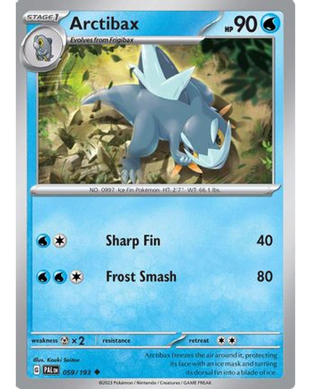 Arctibax 059/193  - Reverse Holofoil SV02 Paldea Evolved - Uncommon