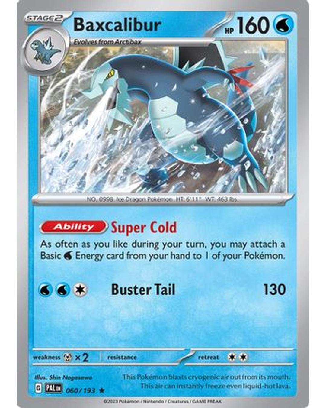 Baxcalibur 060/193  - Reverse Holofoil SV02 Paldea Evolved - Rare