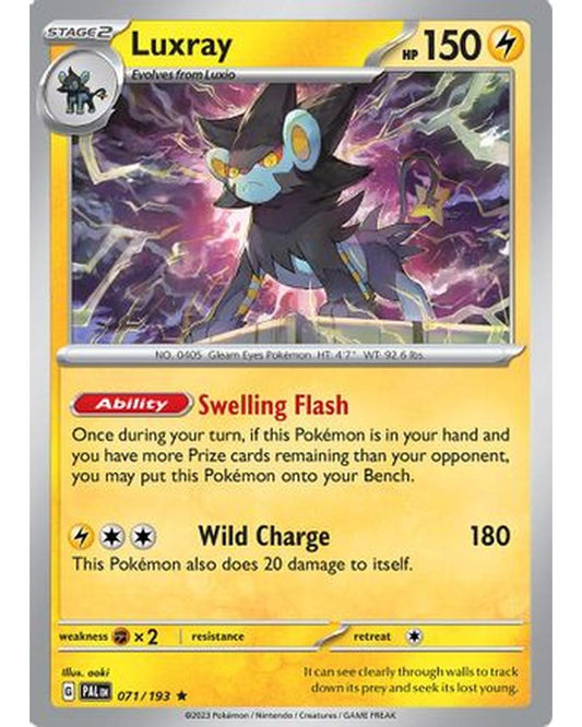 Luxray 071/193  - Reverse Holofoil SV02 Paldea Evolved - Rare