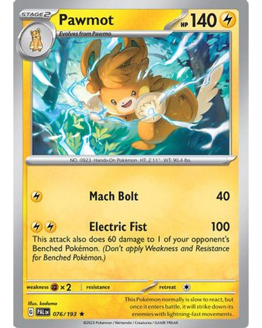 Pawmot 076/193  - Holofoil SV02 Paldea Evolved - Rare