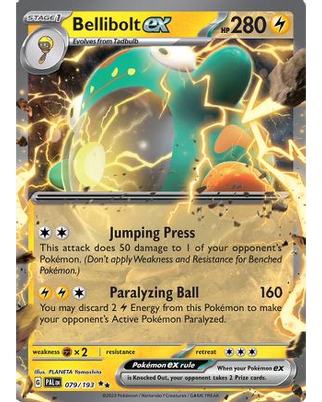 Bellibolt ex 079/193  - Holofoil SV02 Paldea Evolved - Double Rare