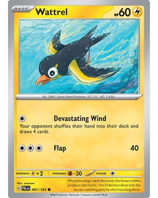 Wattrel 081/193  - Reverse Holofoil SV02 Paldea Evolved - Common