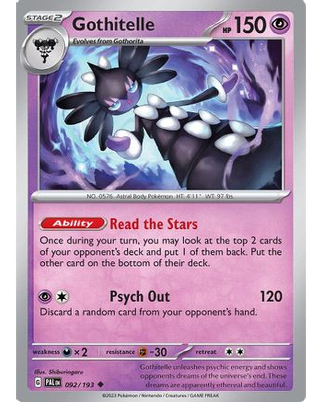 Gothitelle 092/193  SV02 Paldea Evolved - Uncommon