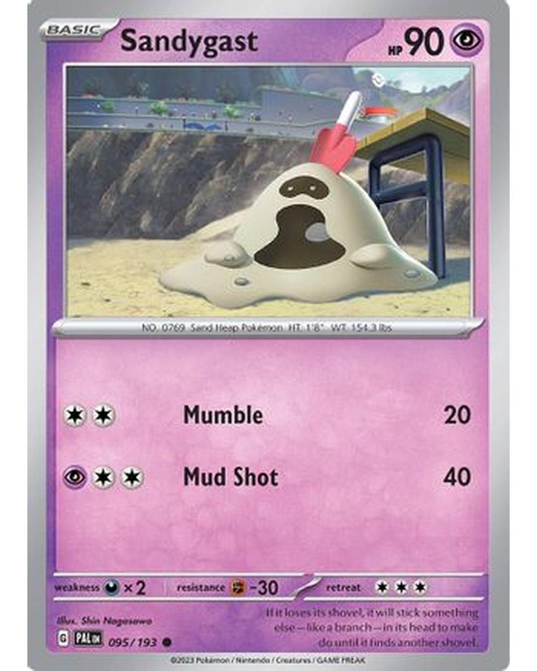 Sandygast 095/193  - Reverse Holofoil SV02 Paldea Evolved - Common