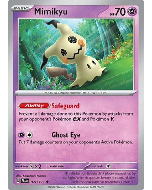 Mimikyu 097/193  - Reverse Holofoil SV02 Paldea Evolved - Rare