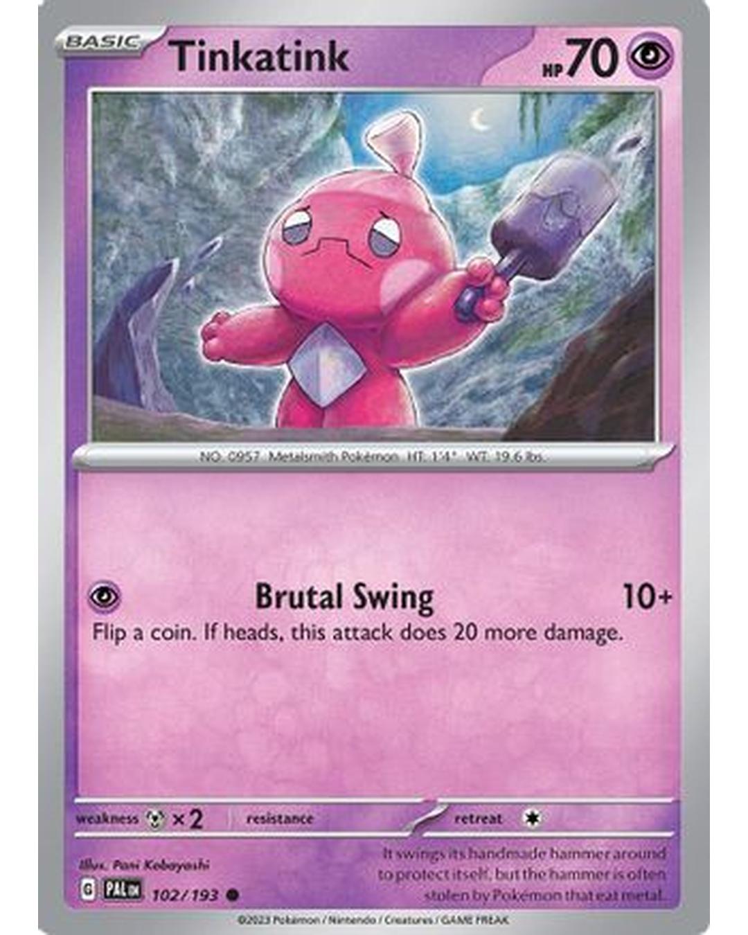 Tinkatink 102/193  SV02 Paldea Evolved - Common