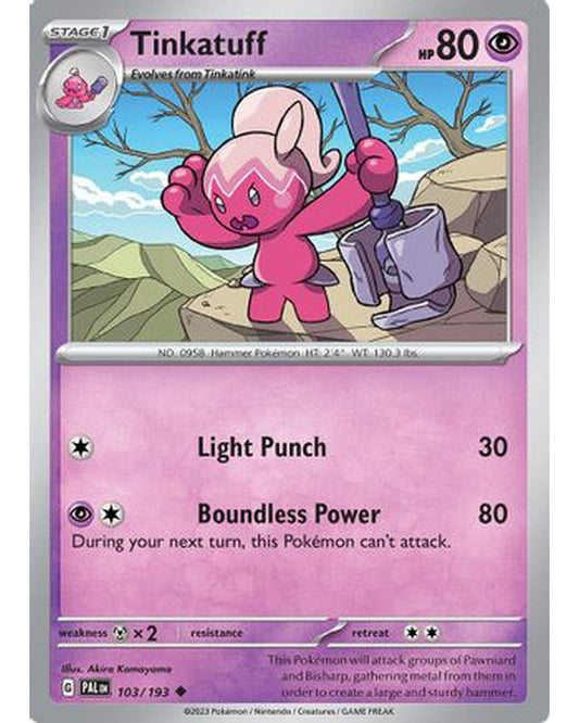 Tinkatuff 103/193  - Reverse Holofoil SV02 Paldea Evolved - Uncommon