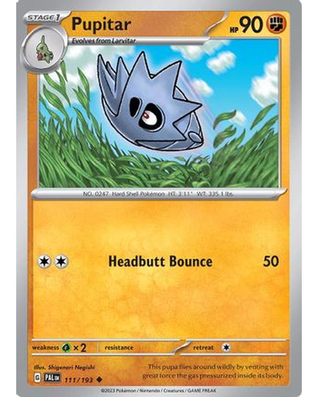 Pupitar 111/193  - Reverse Holofoil SV02 Paldea Evolved - Uncommon