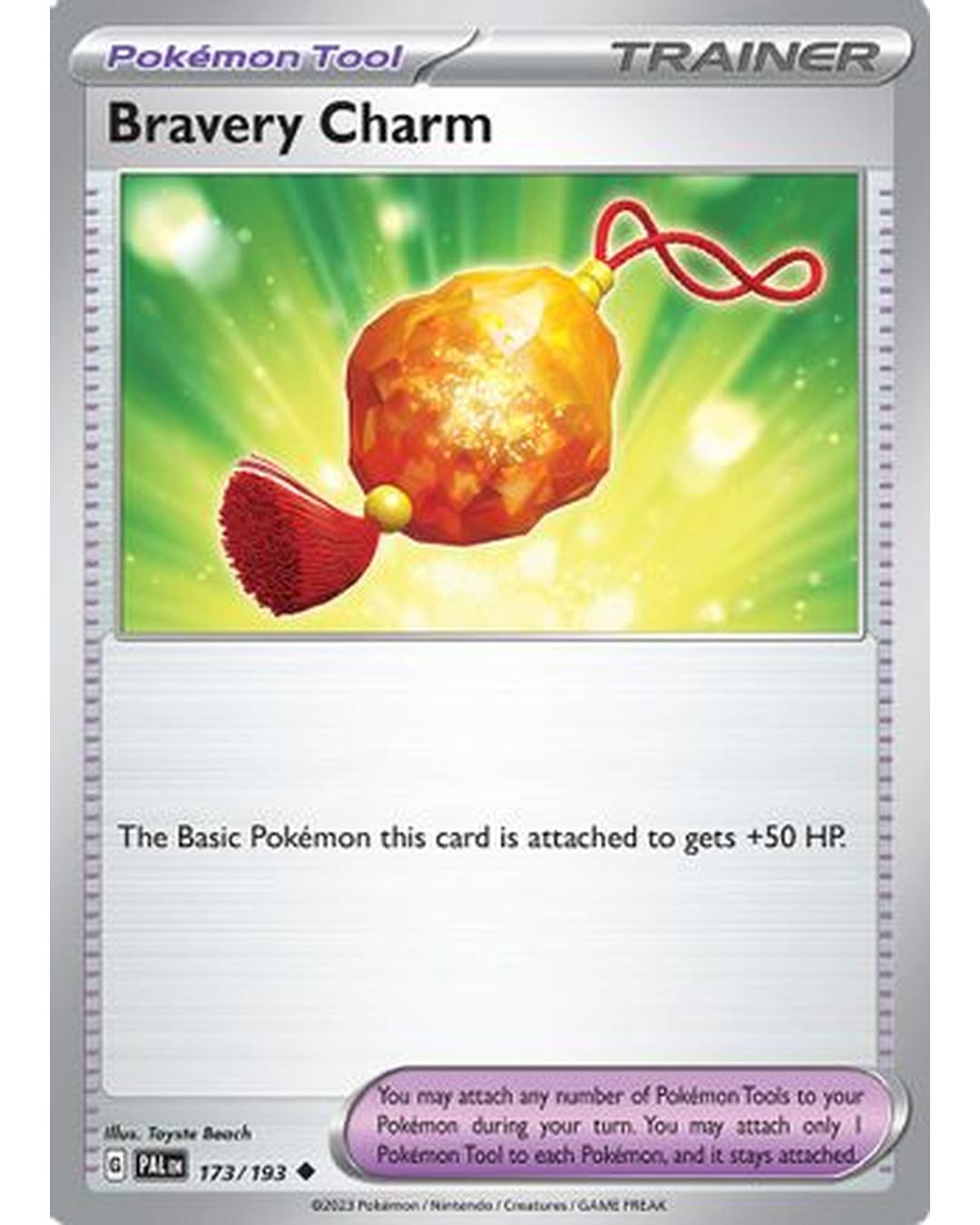 Bravery Charm 173/193  - Reverse Holofoil SV02 Paldea Evolved - Uncommon