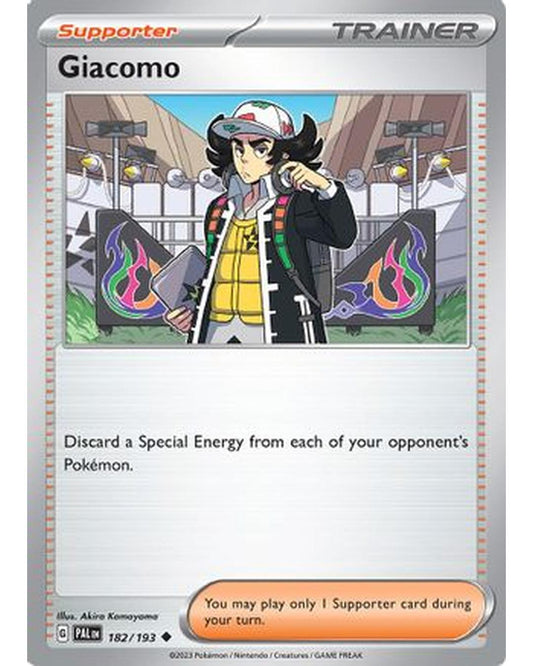 Giacomo 182/193  - Reverse Holofoil SV02 Paldea Evolved - Uncommon