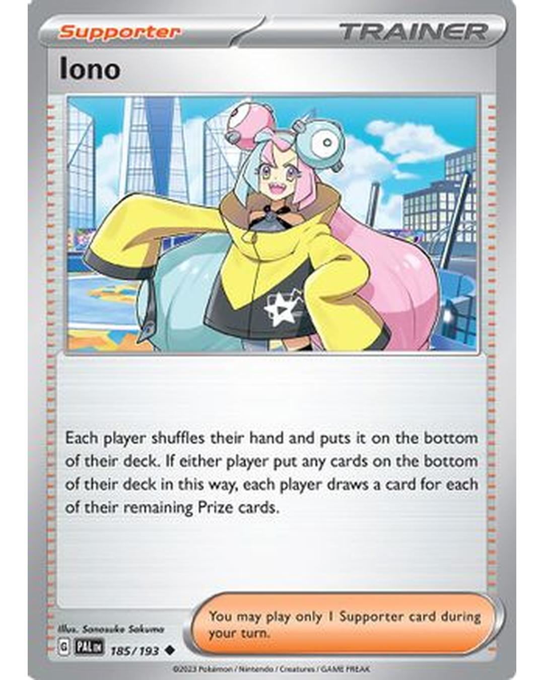 Iono 185/193  - Reverse Holofoil SV02 Paldea Evolved - Uncommon