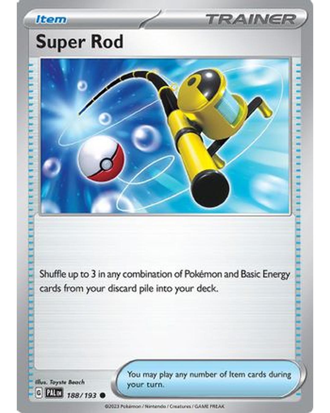 Super Rod 188/193  - Reverse Holofoil SV02 Paldea Evolved - Common