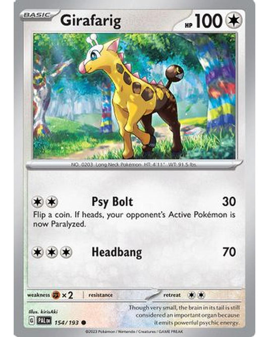 Girafarig 154/193  - Reverse Holofoil SV02 Paldea Evolved - Common