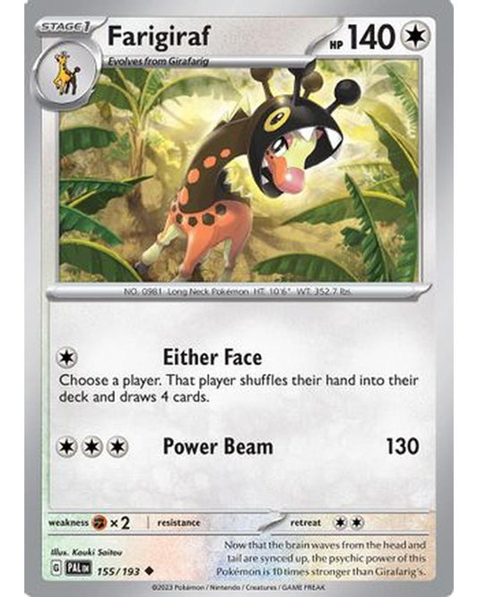 Farigiraf 155/193  - Reverse Holofoil SV02 Paldea Evolved - Uncommon