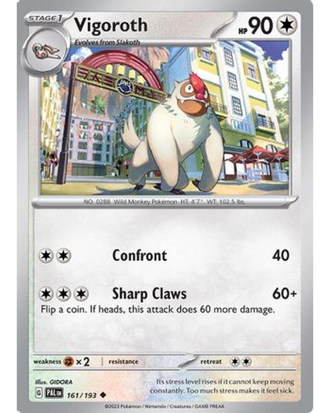 Vigoroth 161/193  SV02 Paldea Evolved - Uncommon