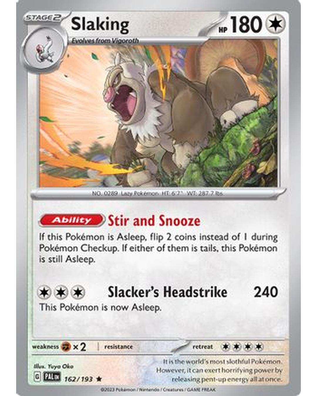 Slaking 162/193  - Reverse Holofoil SV02 Paldea Evolved - Rare