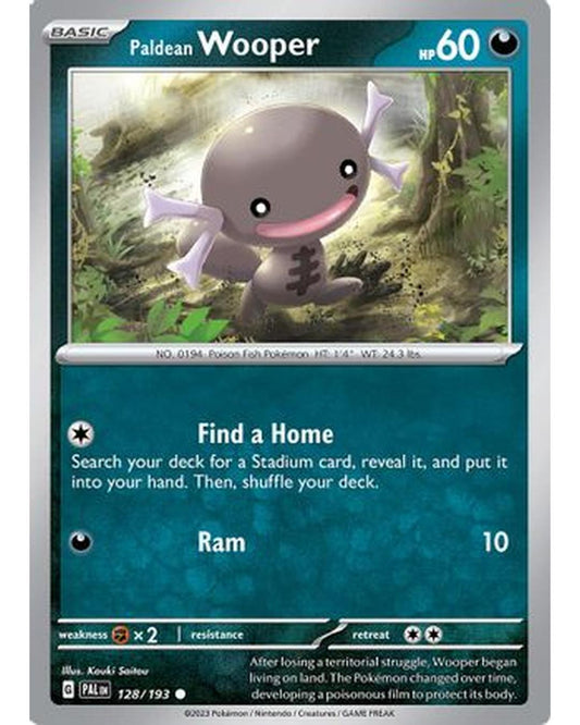 Paldean Wooper 128/193  - Reverse Holofoil SV02 Paldea Evolved - Common