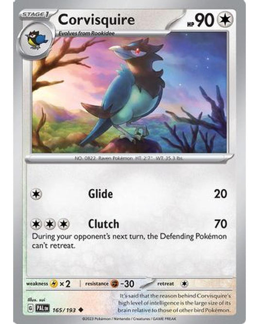 Corvisquire 165/193  - Reverse Holofoil SV02 Paldea Evolved - Uncommon