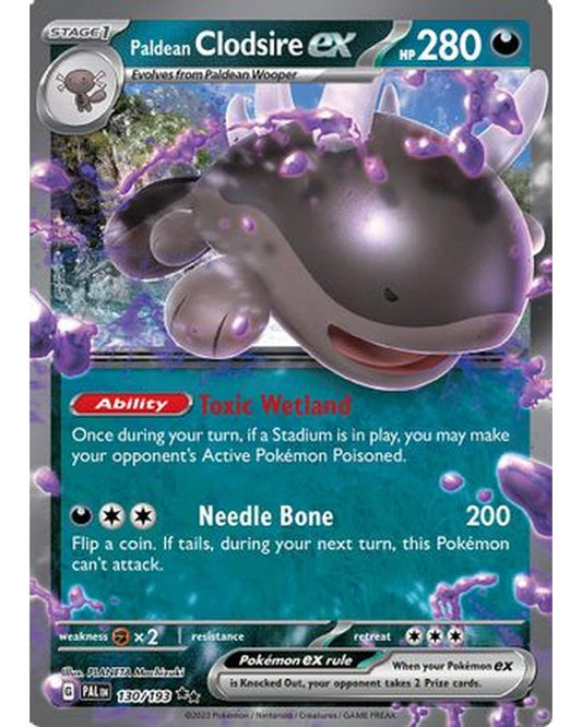 Paldean Clodsire ex 130/193  - Holofoil SV02 Paldea Evolved - Double Rare