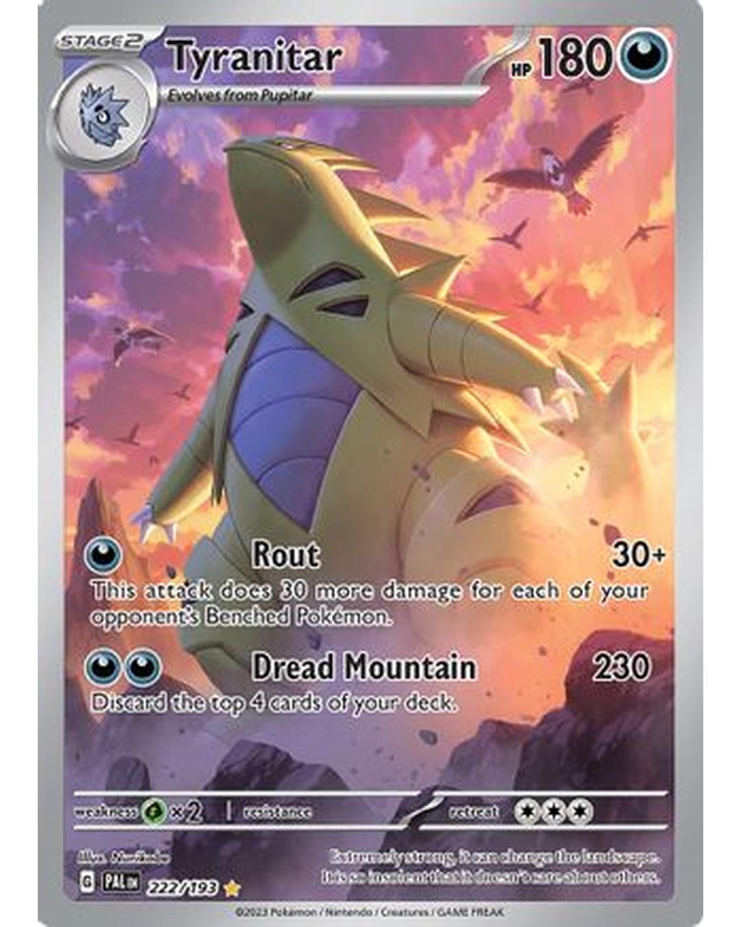 Tyranitar 222/193  - Holofoil SV02 Paldea Evolved - Illustration Rare