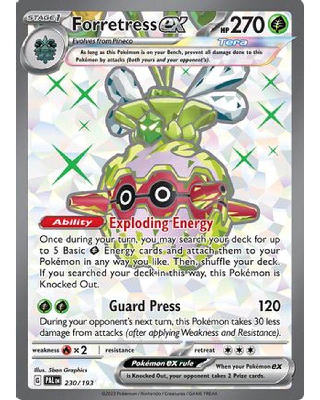 Forretress ex 230/193  - Holofoil SV02 Paldea Evolved - Ultra Rare