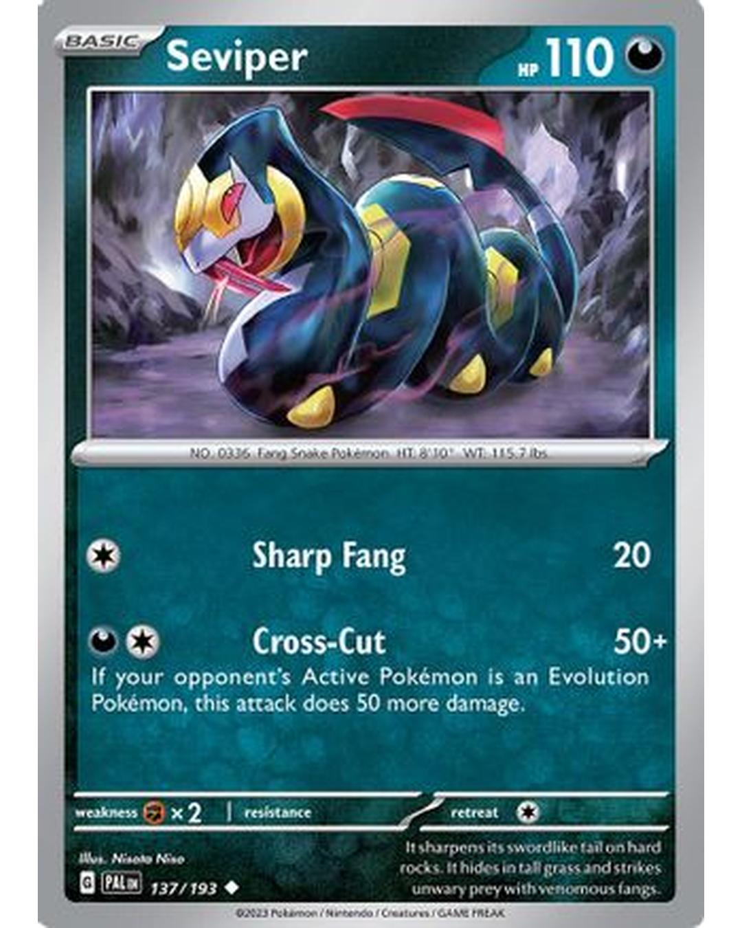 Seviper 137/193  SV02 Paldea Evolved - Uncommon