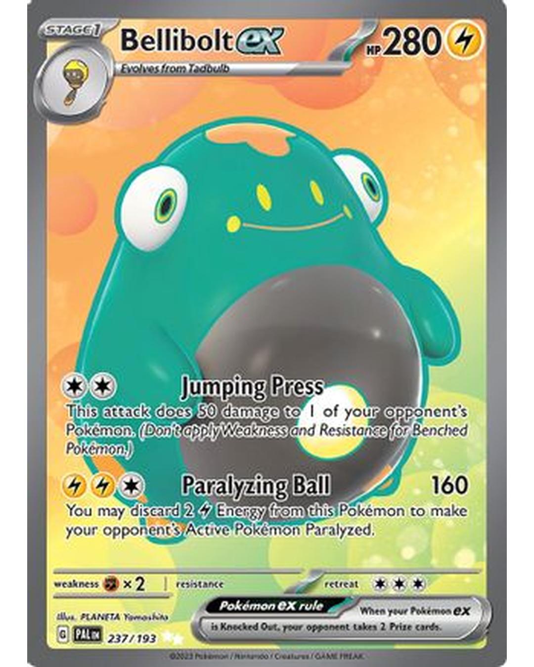 Bellibolt ex 237/193  - Holofoil SV02 Paldea Evolved - Ultra Rare