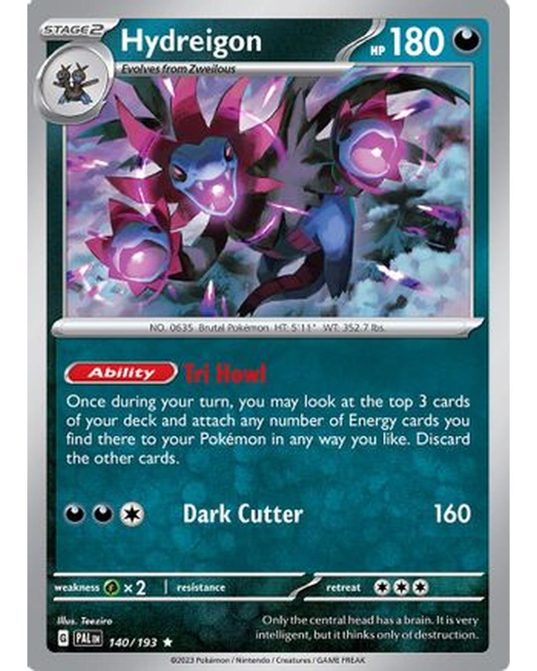 Hydreigon 140/193  - Holofoil SV02 Paldea Evolved - Rare