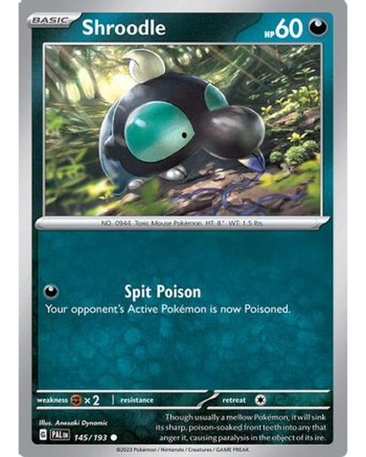 Shroodle 145/193  - Reverse Holofoil SV02 Paldea Evolved - Common