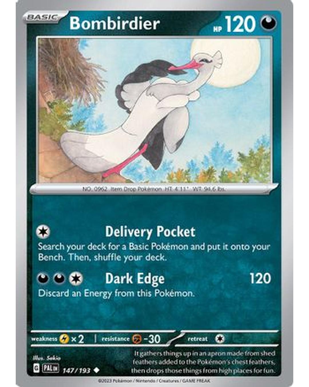 Bombirdier 147/193  - Reverse Holofoil SV02 Paldea Evolved - Uncommon