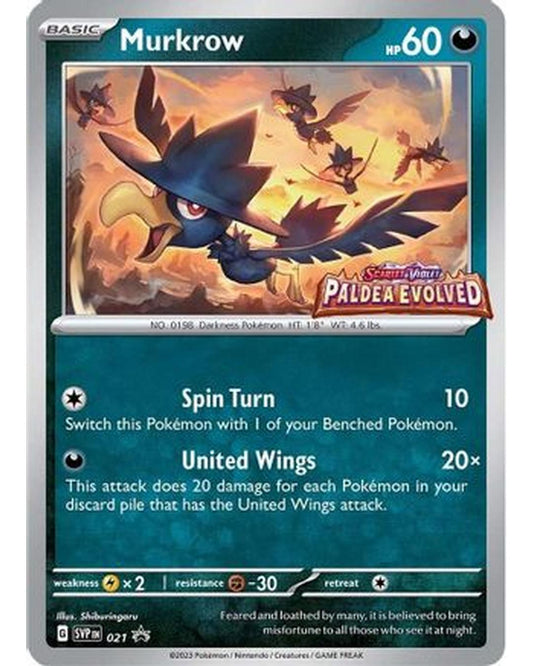 Murkrow 021  - Holofoil SV Scarlet & Violet Promo Cards - Promo