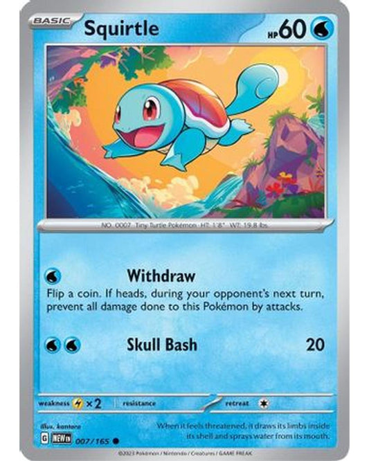 Squirtle 007/165  SV Scarlet & Violet 151 - Common