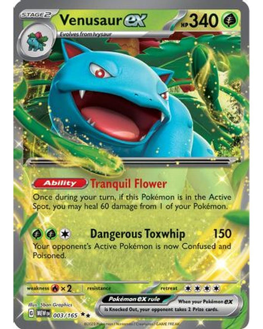 Venusaur ex 003/165  - Holofoil SV Scarlet & Violet 151 - Double Rare