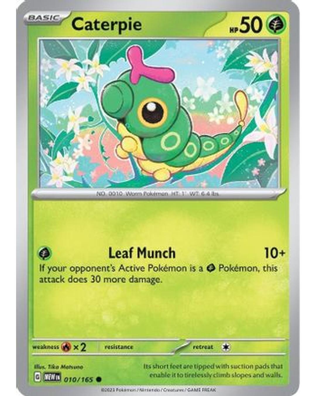 Caterpie 010/165  - Reverse Holofoil SV Scarlet & Violet 151 - Common