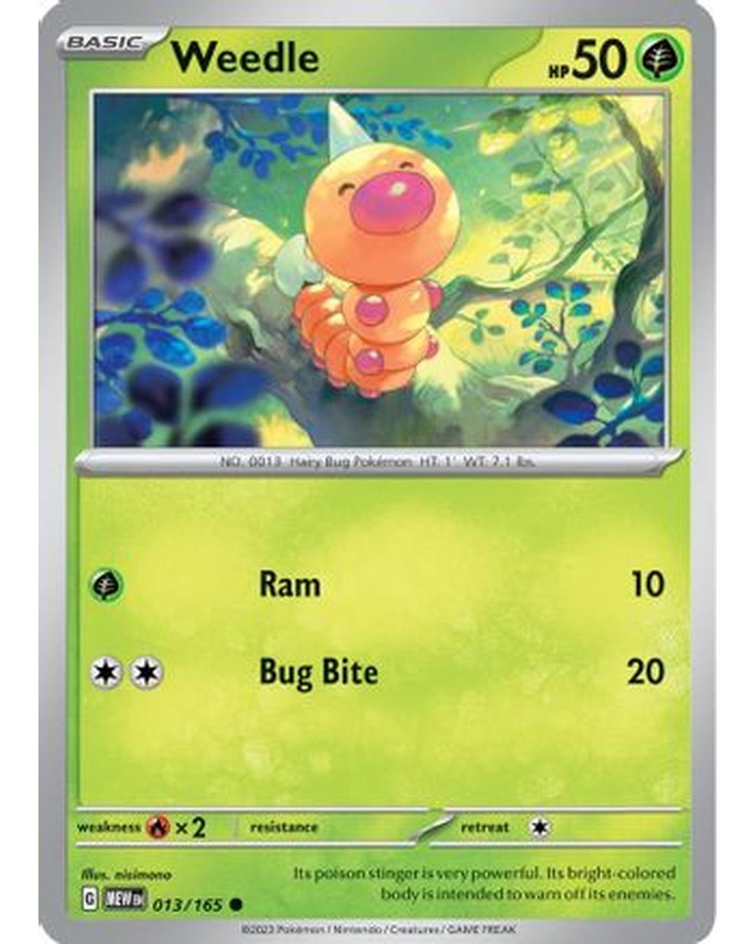 Weedle 013/165  SV Scarlet & Violet 151 - Common