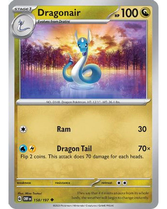 Dragonair 158/197  - Reverse Holofoil SV03 Obsidian Flames - Uncommon