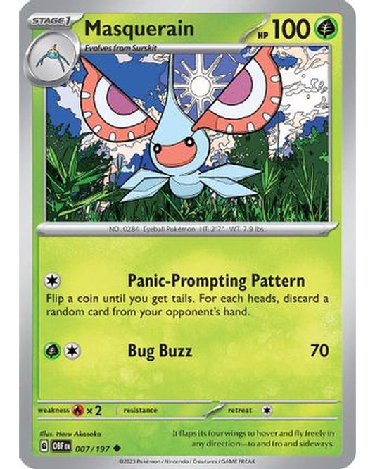 Masquerain 007/197  SV03 Obsidian Flames - Uncommon