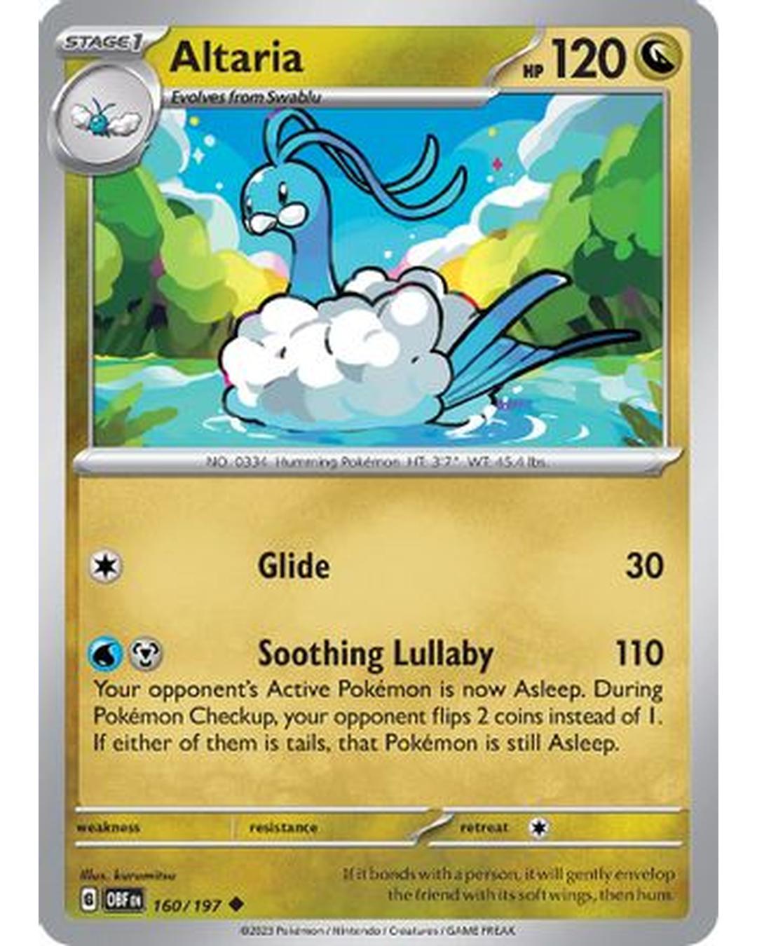 Altaria 160/197  SV03 Obsidian Flames - Uncommon
