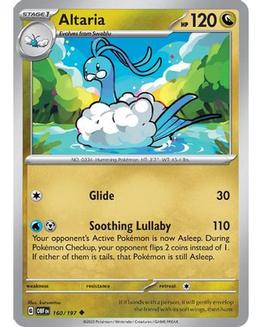 Altaria 160/197  SV03 Obsidian Flames - Uncommon