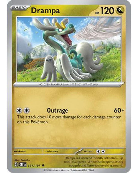 Drampa 161/197  - Reverse Holofoil SV03 Obsidian Flames - Uncommon