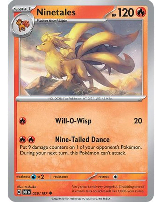Ninetales 029/197  SV03 Obsidian Flames - Uncommon