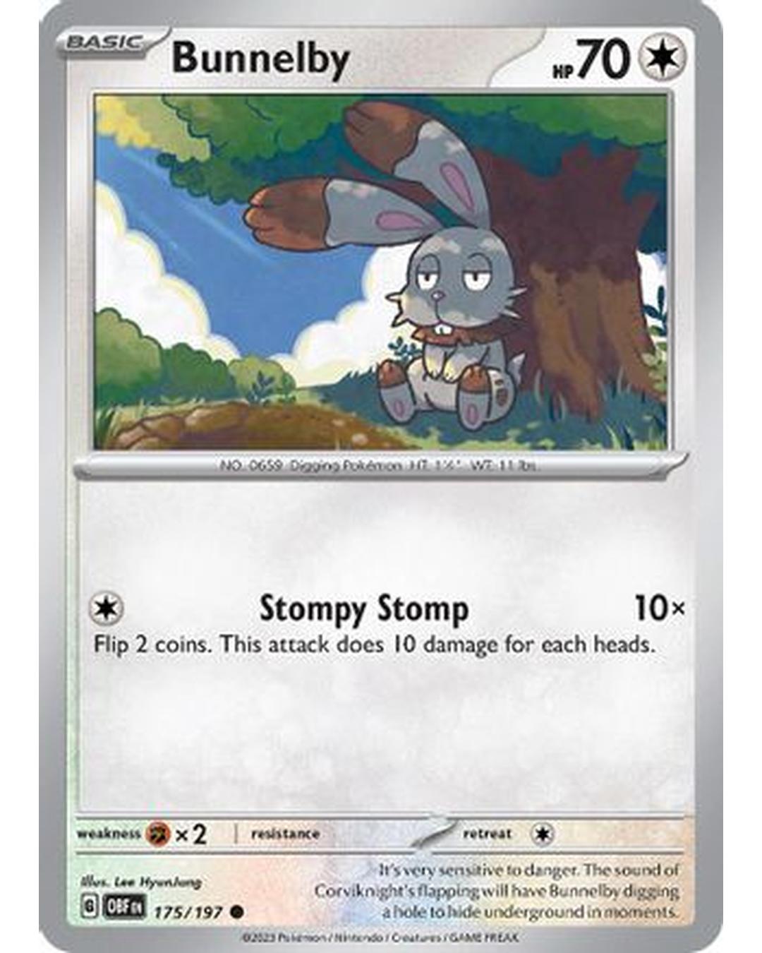 Bunnelby 175/197  SV03 Obsidian Flames - Common