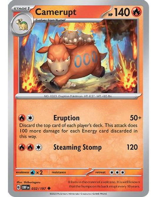 Camerupt 032/197  SV03 Obsidian Flames - Uncommon