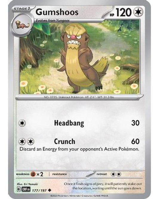 Gumshoos 177/197  SV03 Obsidian Flames - Uncommon