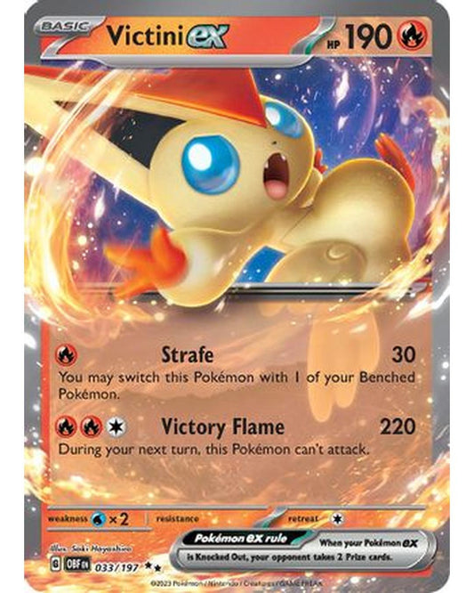 Victini ex 033/197  - Holofoil SV03 Obsidian Flames - Double Rare