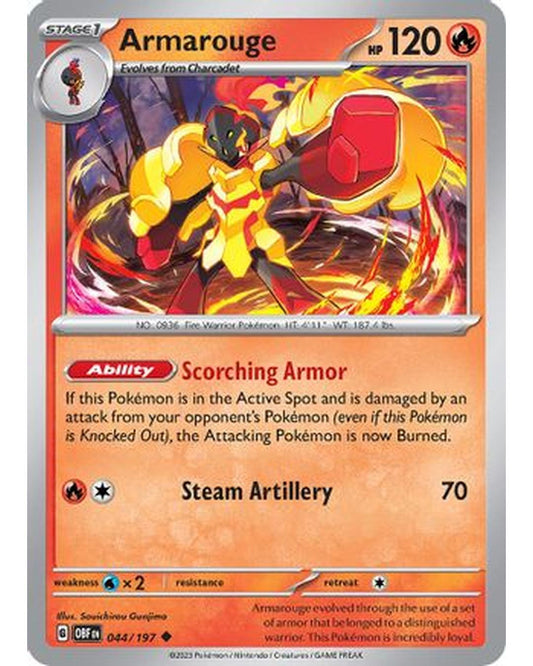 Armarouge 044/197  - Reverse Holofoil SV03 Obsidian Flames - Uncommon