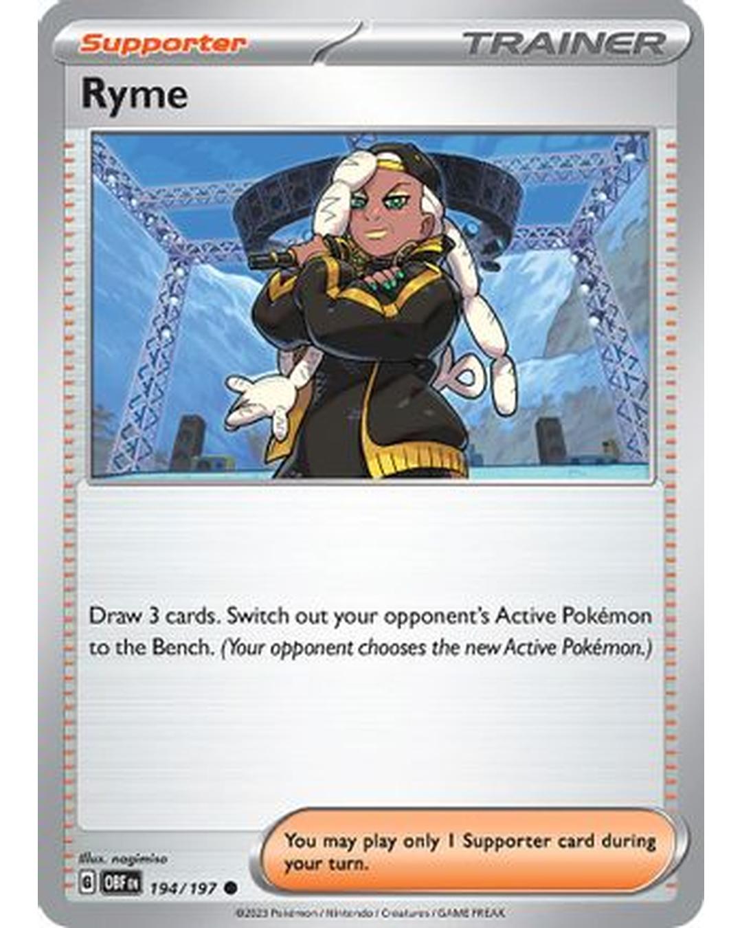 Ryme 194/197  SV03 Obsidian Flames - Common